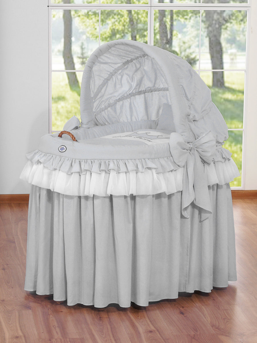 Wicker wieg met kap - handgevlochten babywieg - extra groot ligoppervlak voor optimaal comfort