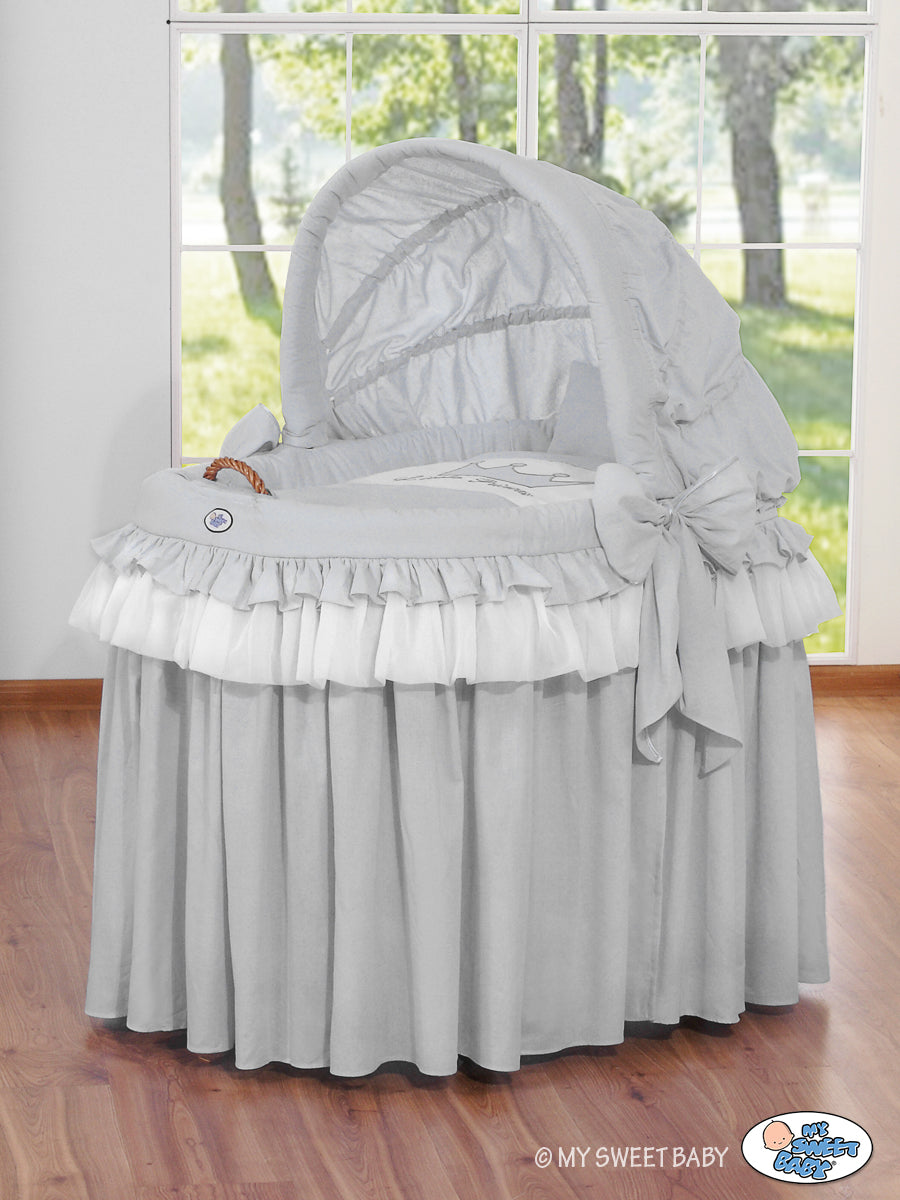 Wicker wieg met kap - handgevlochten babywieg - extra groot ligoppervlak voor optimaal comfort