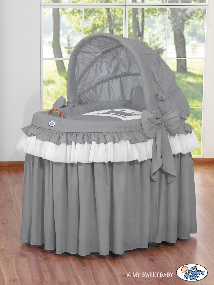 Wieg - mandwieg - handgemaakt rotan, ergonomisch, compleet met beddengoed en kap