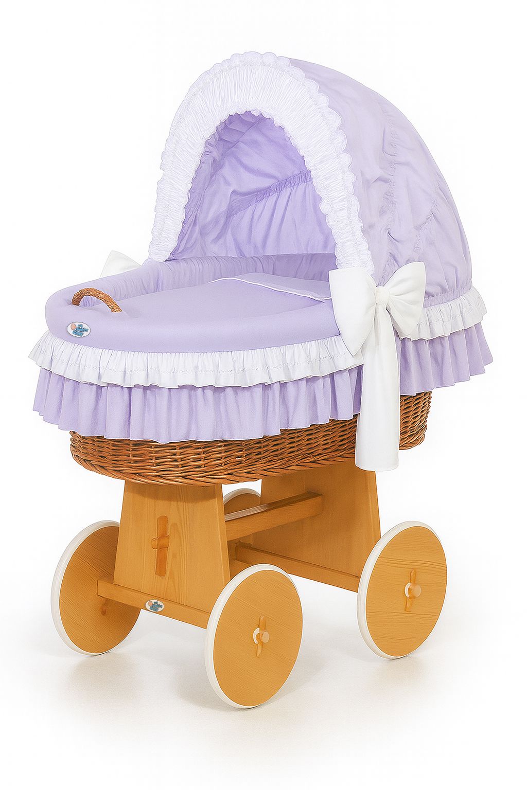 Wieg van wicker - handgeweven babymand - natuurlijk & ademend, incl. premium matras