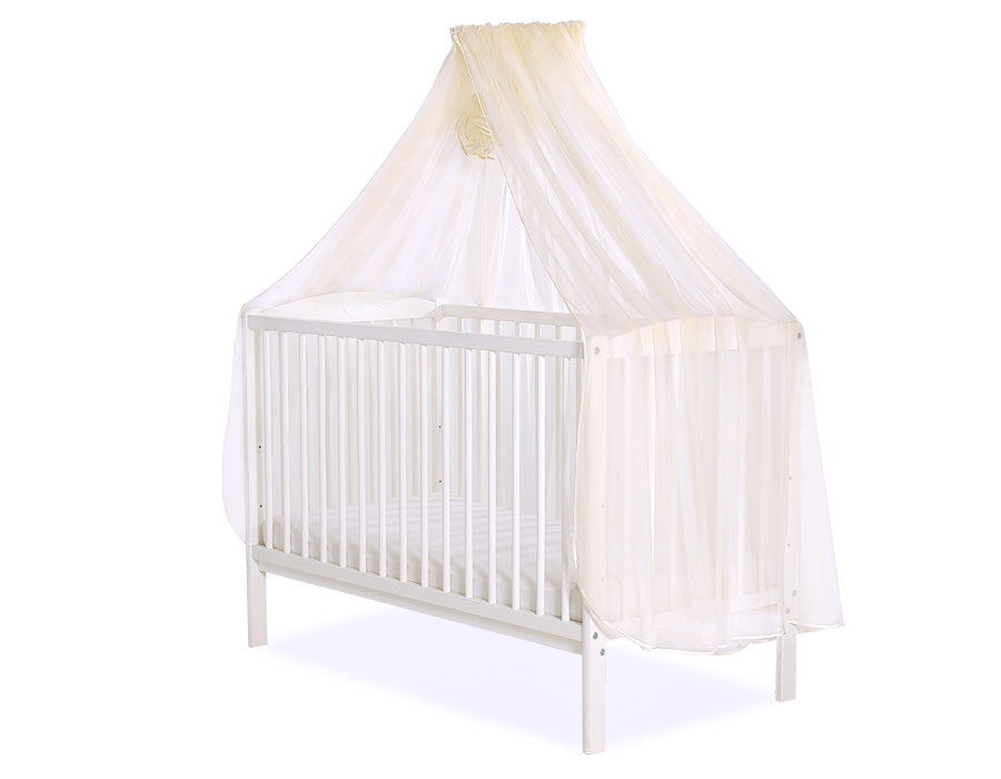 Muggennet – klamboe – volledige insectenbescherming voor wieg en ledikant – chiffon – crème