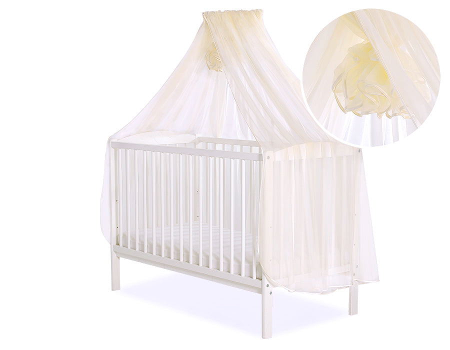 Muggennet – klamboe – volledige insectenbescherming voor wieg en ledikant – chiffon – crème