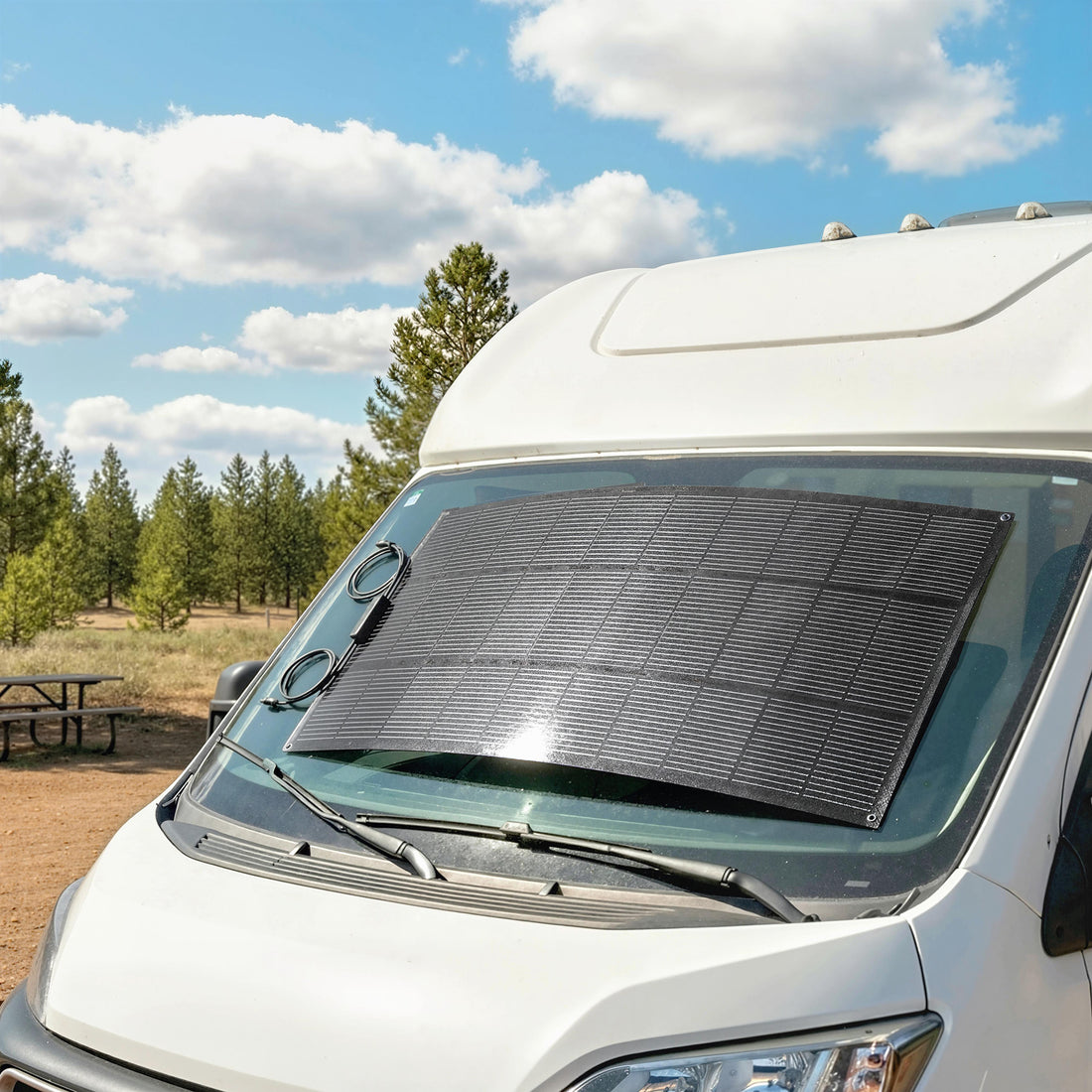 100W Tragbares Solarpanel 18V mit USB und LCD | Farbe: Schwarz | Abmessungen: 58x98,5x2,2 cm