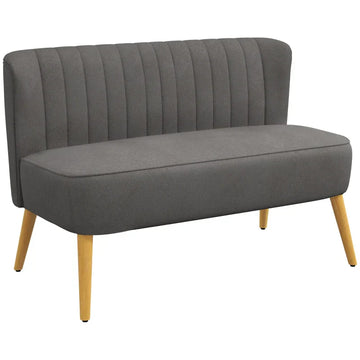 2-zitsbank - Scandinavische stoffen bank | Kleur: Donkergrijs | Afmetingen: 117x56.5x77 cm