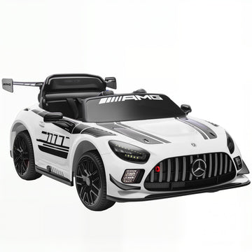 Mercedes kinderauto 12V met afstandsbediening | Kleur: Wit | Afmetingen: 66x115x44 cm