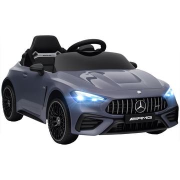 Elektrische Mercedes kinderauto 12V met afstandsbediening | Kleur: Grijs | Afmetingen: 55x99x43 cm