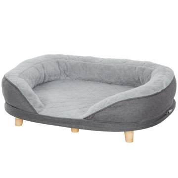 Hondenbed met afneembare hoes | Kleur: Grijs | Afmetingen: 78x90x25 cm