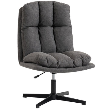 Draaibare leesfauteuil | Kleur: Donkergrijs | Afmetingen: 63x75x92-102 cm
