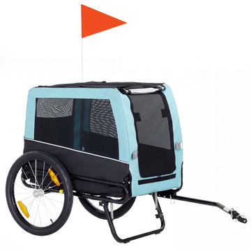 Hondenfietskar, opvouwbaar, tot 20 kg | Kleur: Hellblauw | Afmetingen: 70x143x90 cm