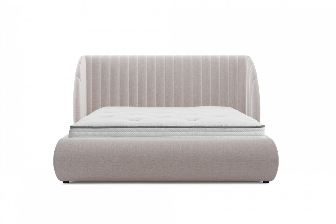Galin Slaapkamerbed 140x200 met Opbergruimte - Makkelijk Schoon Stof Maya 01 | Beige | 140x200 cm