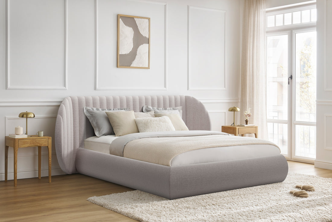 Galin Slaapkamerbed 160x200 met Opbergruimte - Modern en Comfortabel | Kleur: Beige Maya 01
