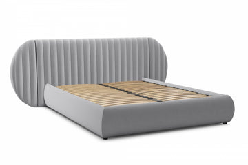 Galin Slaapkamerbed met Opbergruimte en Grijs Velours - 160x200 cm | Kleur: Grijs Velluto 15