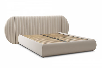 Galin Slaapkamerbed 180x200 met Opbergruimte – Beige Velluto 2 | Kleur: Beige | Maat: 180x200 cm