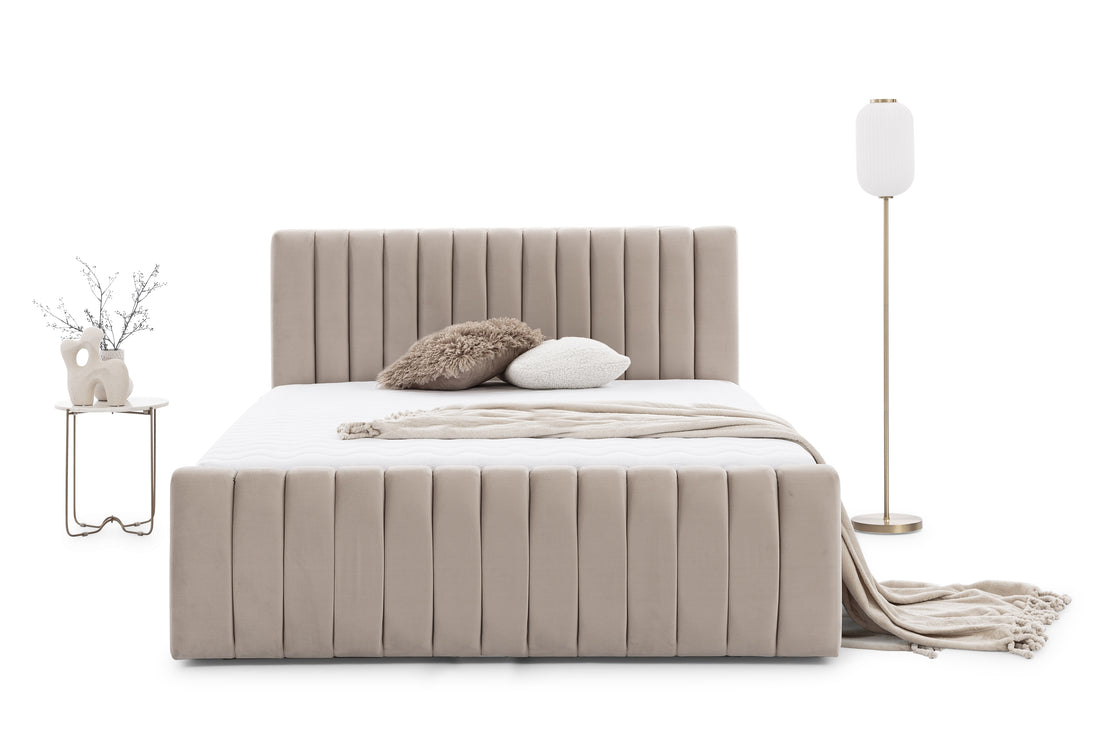 Nicole gestoffeerd bed 180x200 met opbergruimte | Kleur: Meerdere opties