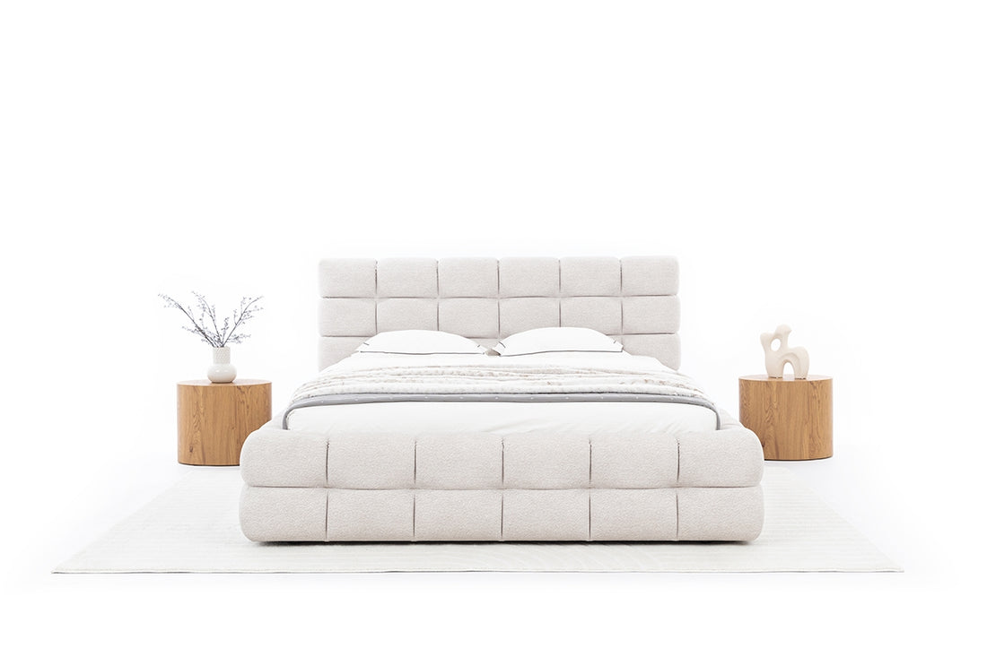 Magnelio Prestige Slaapkamerbed 160x200 - Modern Glamor Easy-Clean Stof | Beige