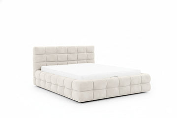 Magnelio Prestige Slaapkamerbed 180x200 met Opbergruimte - Beige Fluweel | Kleur: Beige