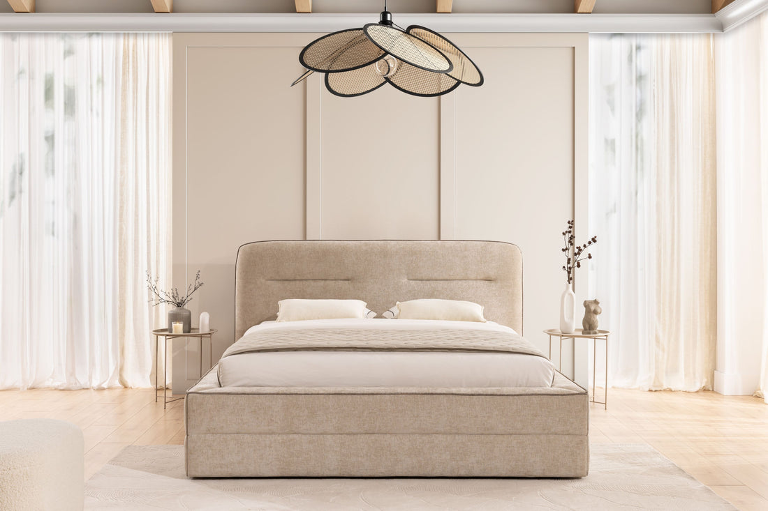 Tulia I Gestoffeerd Bed 180x200 - Modern Design met Vrijstaand Frame | Kleur: Op aanvraag