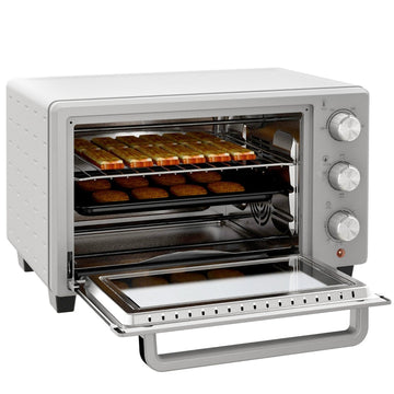 Mini oven 21L - Toasteroven | Kleur: Zilver | Afmetingen: 38.5x46x29 cm
