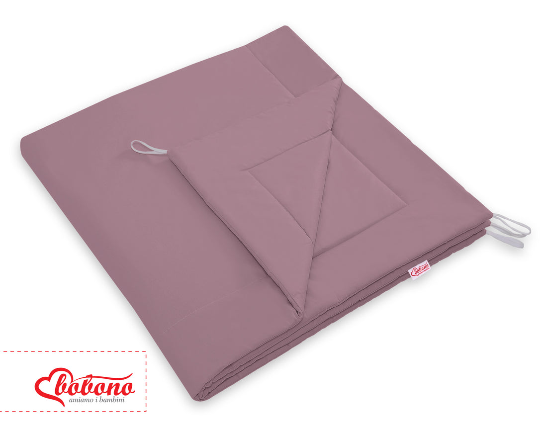 Dubbelsidig lekmatta - matta - tvättbar &amp; mjuk pastelllila, naturlig bomull