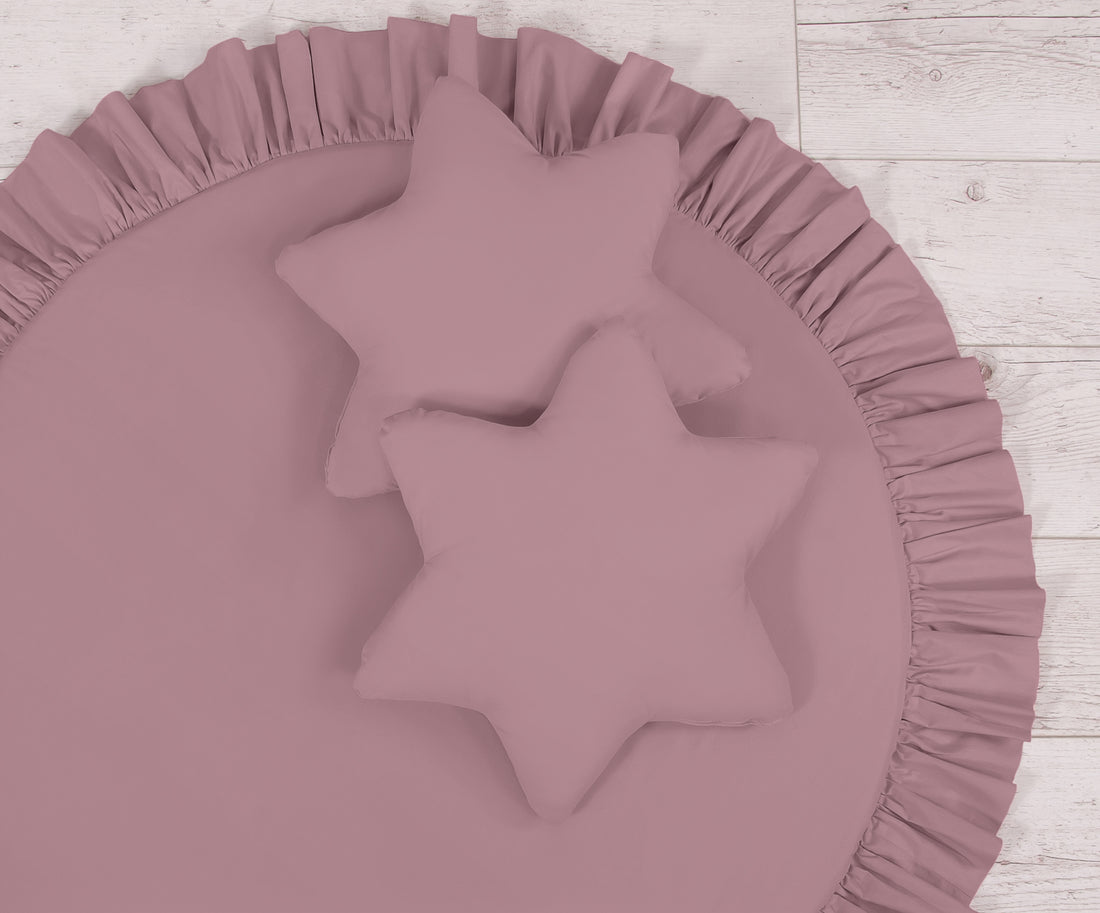 Set med 2 kuddar - dekorativa kuddar - optimalt stöd - pastelllila - bomull