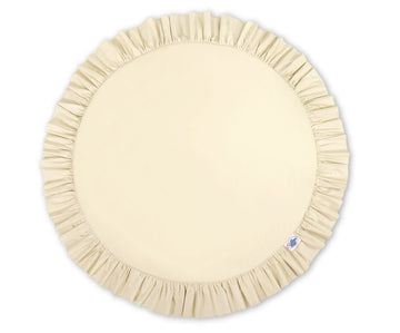 Lekmatta - isolerande och tvättbar, krämfärgad, mjuk fyllning, Ø100 cm