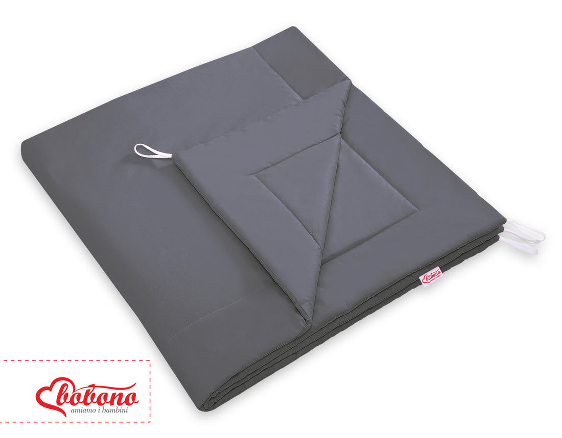 Dubbelsidig lekmatta, golvmatta, tvättbar - perfekt för tipitält - 116x116 cm - bomull