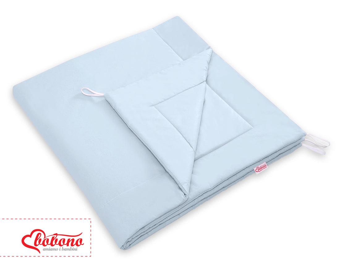 Dubbelsidig lekmatta - golvmatta - 100% bomull, tvättbar, för tipitält, blå