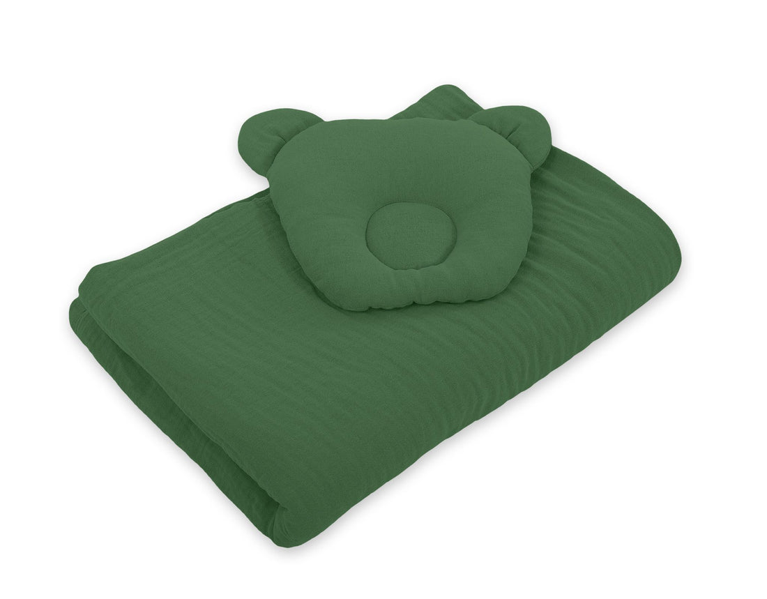 Baby beddengoed set, wiegset, ademend muslin katoen voor comfort en warmtebalans