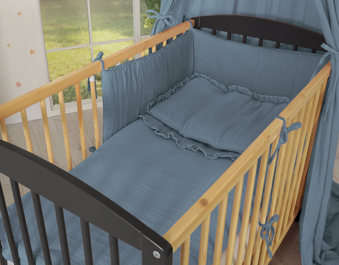 2-delige muslin beddenset - babydekbedovertrek - ademend & thermoregulerend katoen