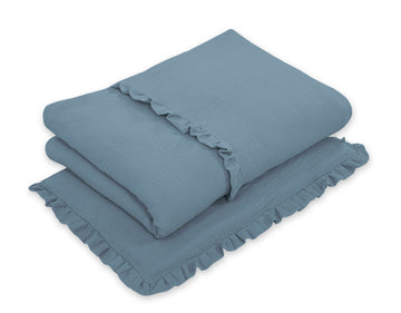 2-delige muslin beddenset - babydekbedovertrek - ademend & thermoregulerend katoen