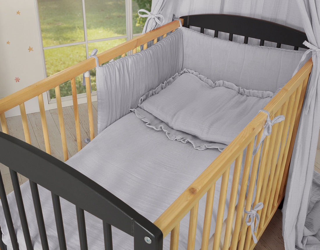 2-delige babyslaapset - baby beddengoedset - ademend muslin katoen voor gevoelige babyhuid