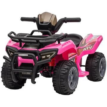 Elektrische kindermotor voor kinderen - 4 wielen | Kleur: Roze | Afmetingen: 42x70x45 cm