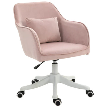Massagebureaustoel met lendenkussen - Roze | Kleur: Roze | Afmetingen: 55x65x78-86 cm