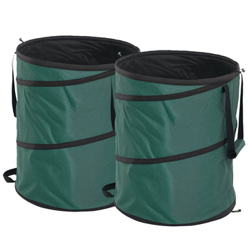 Tuinafvalzakken 2 x 160 liter met wielen | Kleur: Groen | Afmetingen: 55x55x65 cm