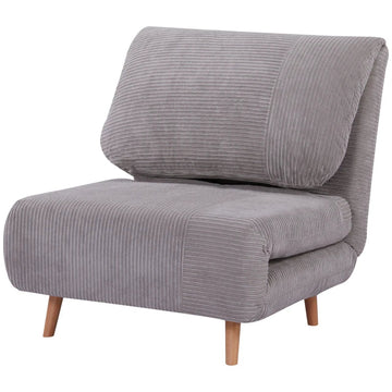 Slaapfauteuil - 2-in-1 fauteuil en bed | Kleur: Lichtgrijs | Afmetingen: 89x82x83 cm