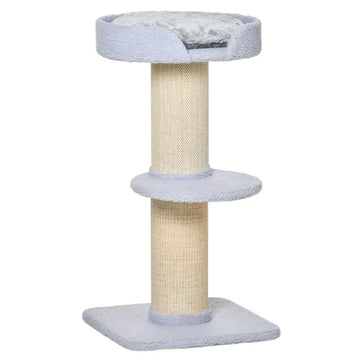 Kattenboom met krabpalen en ligplateaus | Kleur: Lichtblauw | Afmetingen: 45x45x91 cm