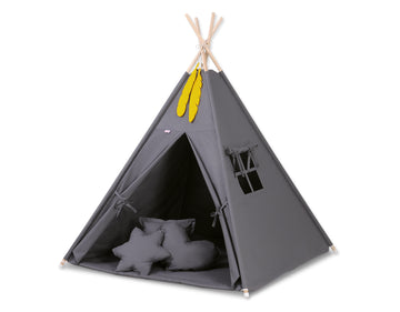 Teepee tent kinderen - speeltent - incl. speelmat & kussens - licht & makkelijk op te zetten
