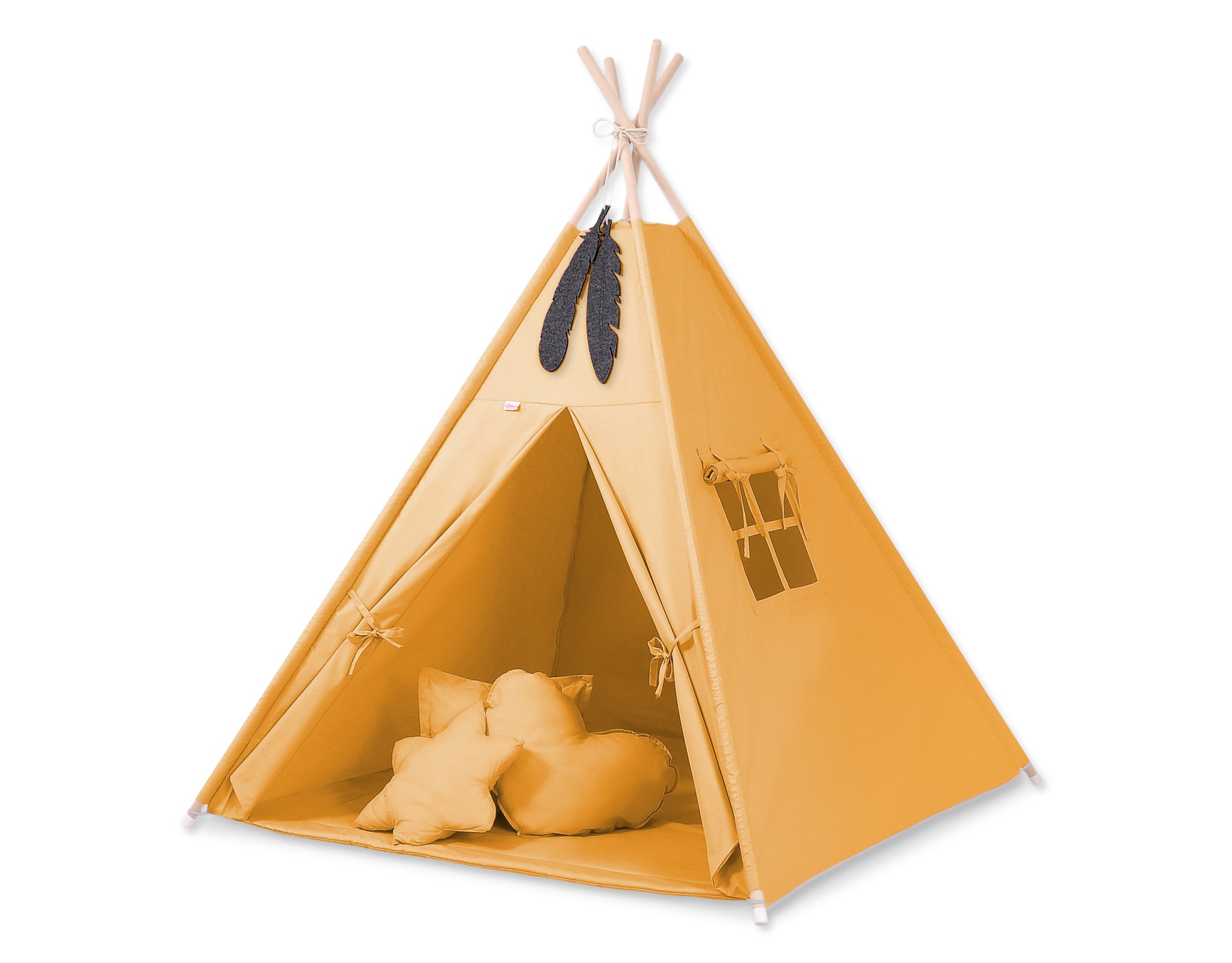 Teepee tent kind - speeltent - lichtgewicht & wasbaar katoen, inclusief speelmat en kussenset
