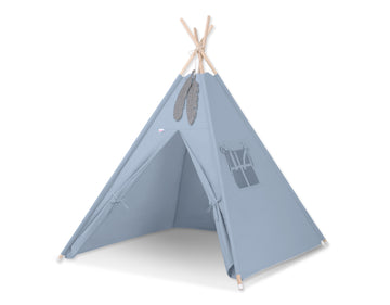 Tipi tent voor kinderen – speeltent – lichtgewicht & draagbaar, inclusief decoratieve veren