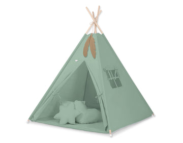 Tipi tent voor kinderen - speeltent - makkelijk op te zetten en wasbaar katoen, met speelmat en