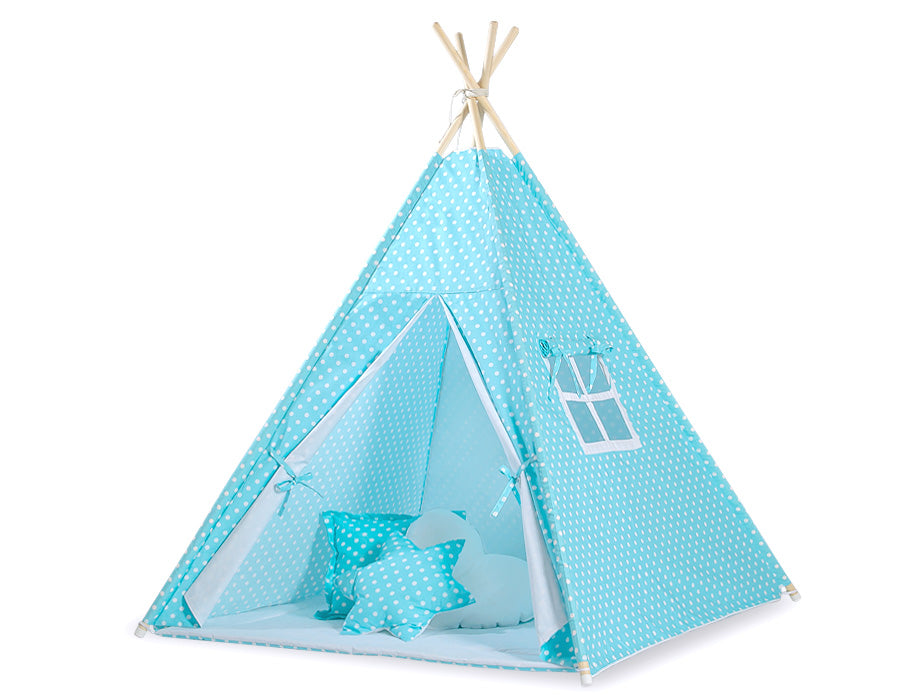 Tipi tent voor kinderen - speeltent - lichtgewicht & wasbaar, met decoratieve veren