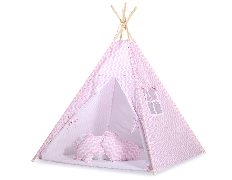 Tipi tent voor kinderen - speeltent - lichtgewicht & makkelijk op te zetten, inclusief veren