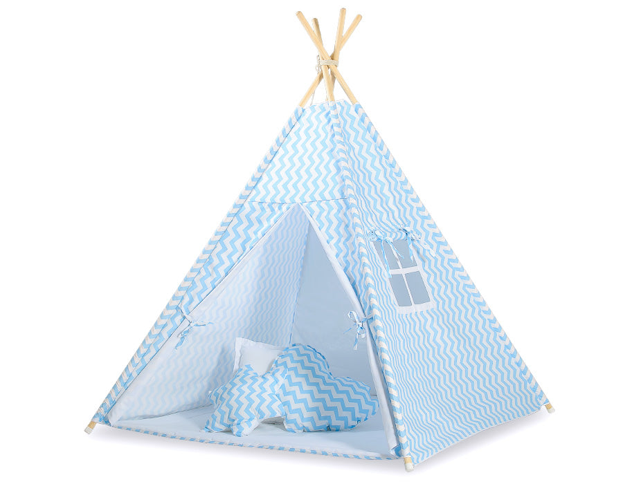 Teepee tent voor kinderen - speeltent - katoen & hout, lichtgewicht en eenvoudig opvouwbaar