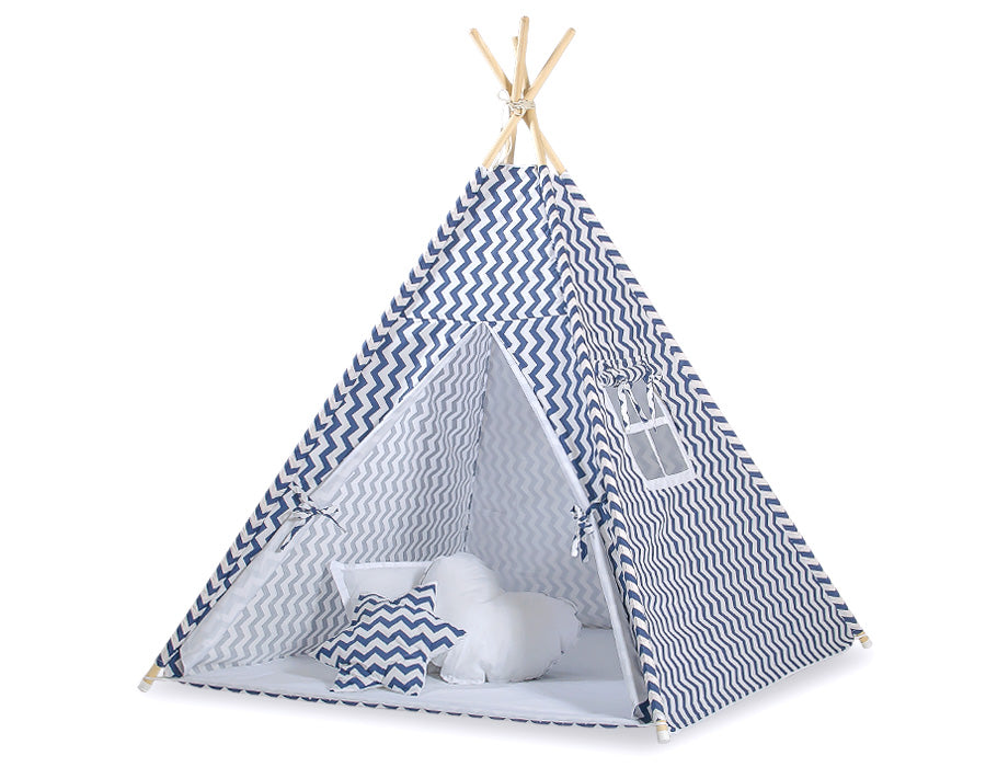 Teepee tent voor kinderen - speeltent - lichtgewicht en draagbaar, incl. decoratieve veren