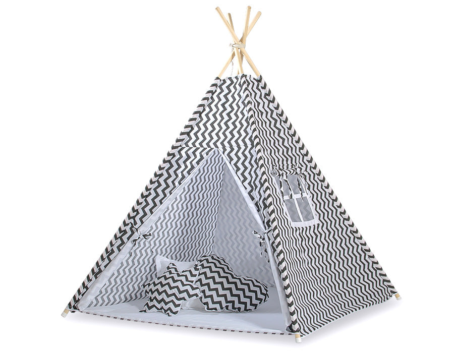 Teepee tent voor kinderen - Tipi speeltent - Incl. decoratieve veren, licht & makkelijk opvouwbaar