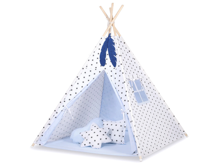 Tippi tent voor kinderen - speeltent - veilig & wasbaar katoen, incl. speelmat en kussens