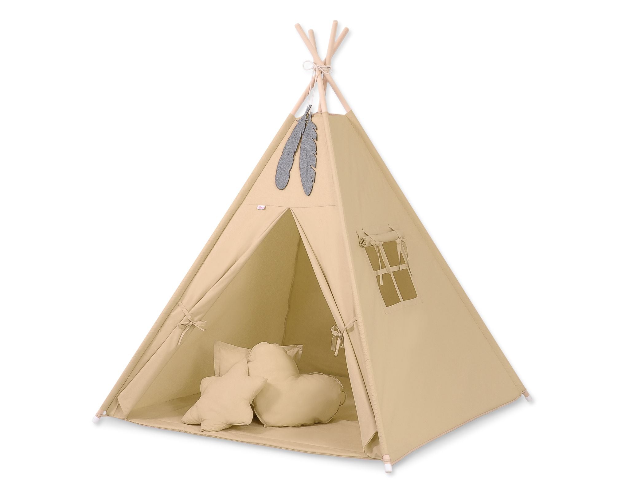 Tippi tent voor kinderen - speeltent - lichtgewicht & eenvoudig op te zetten, katoen & hout