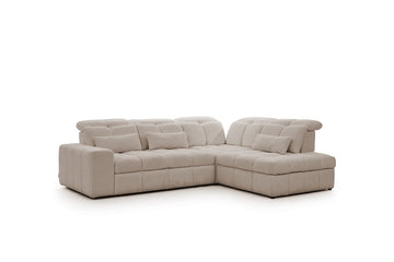 Magnelio L Elektrische Hoekbank met Slaapfunctie - Beige Boucle | Rechterkant | 275x87/107x211 cm