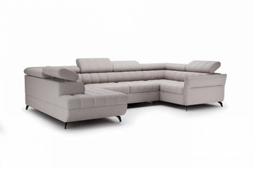 Elarias U Hoekbank met Slaapfunctie – Modern, Multifunctioneel & Comfortabel | Kleur: Zwart