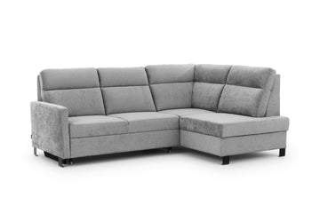Loario L Hoekbank Rechts met Smalle Zijkant - Grijze Chenille | Kleur: Grijs (Perfect Harmony 80)
